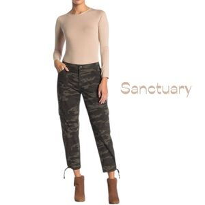Sanctuary Army Green Surplus Cropped Camouflage Pant NWT Size S